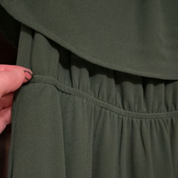 Baltic Born Victoria Off The Shoulder Maxi Dress size Small in hunter green - Picture 5 of 14